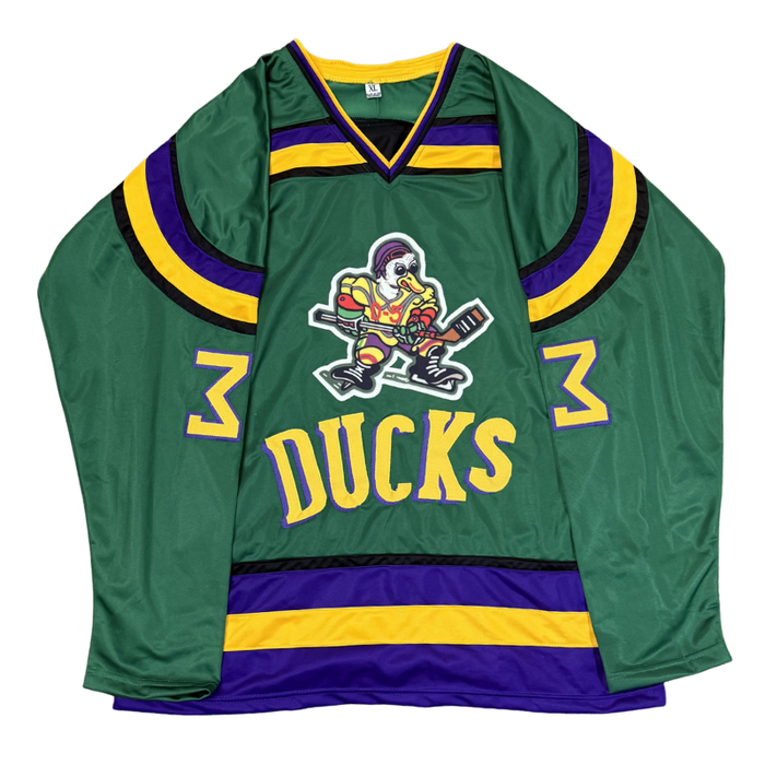 Shaun Weiss Signed Pro-Style Mighty Ducks Green Hockey Jersey Inscribed "Goldberg"