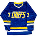 Slap Shot Multi Signed Blue Chiefs Jersey Signed Hockey Jersey TSE Buffalo 