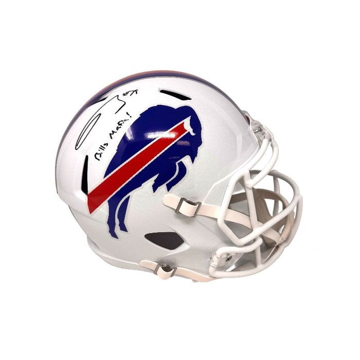 Spencer Brown Signed Buffalo Bills Full Size 2021 Speed Replica Helmet with Bills Mafia