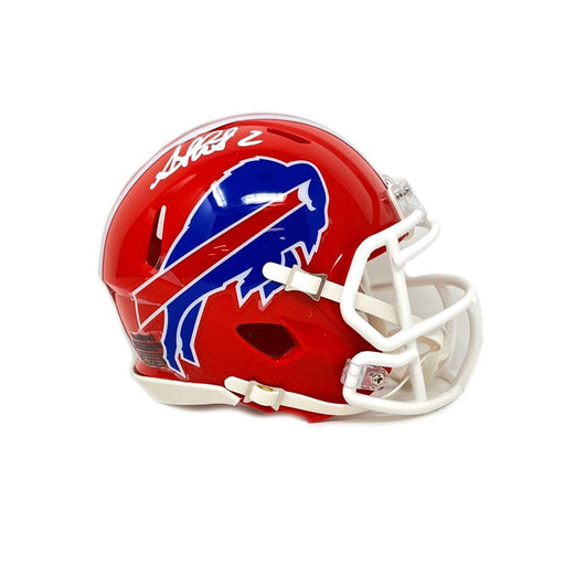 Steve Christie Signed Buffalo Bills Red Throwback Speed Mini Helmet Signed Mini Helmets TSE Buffalo 