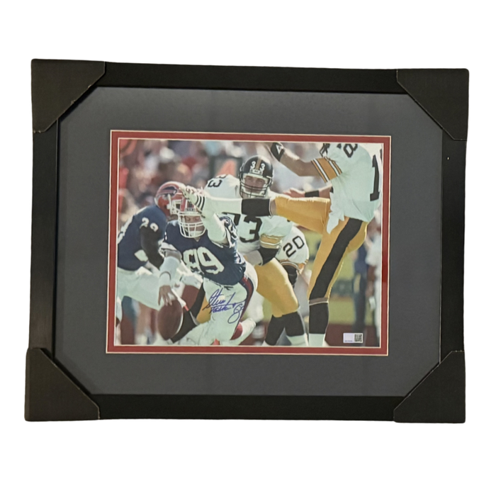 Steve Tasker Signed Blocking Steelers Punt 11x14 Photo Professionally Framed