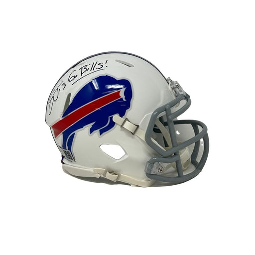 Stevie Johnson Signed Buffalo Bills 2020 Speed Mini Helmet with Go Bills Signed Mini Helmets TSE Buffalo 