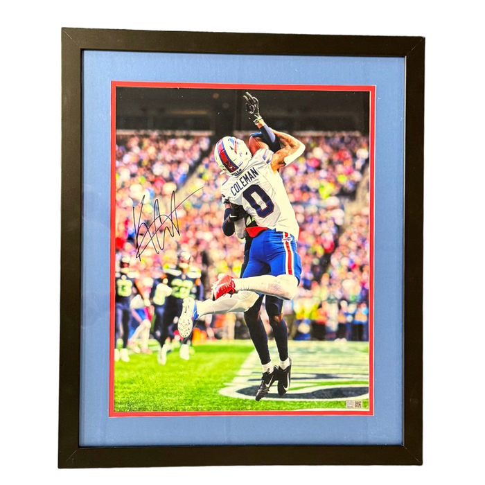 Keon Coleman Signed Mossing Woolen 16x20 Photo Professionally Framed