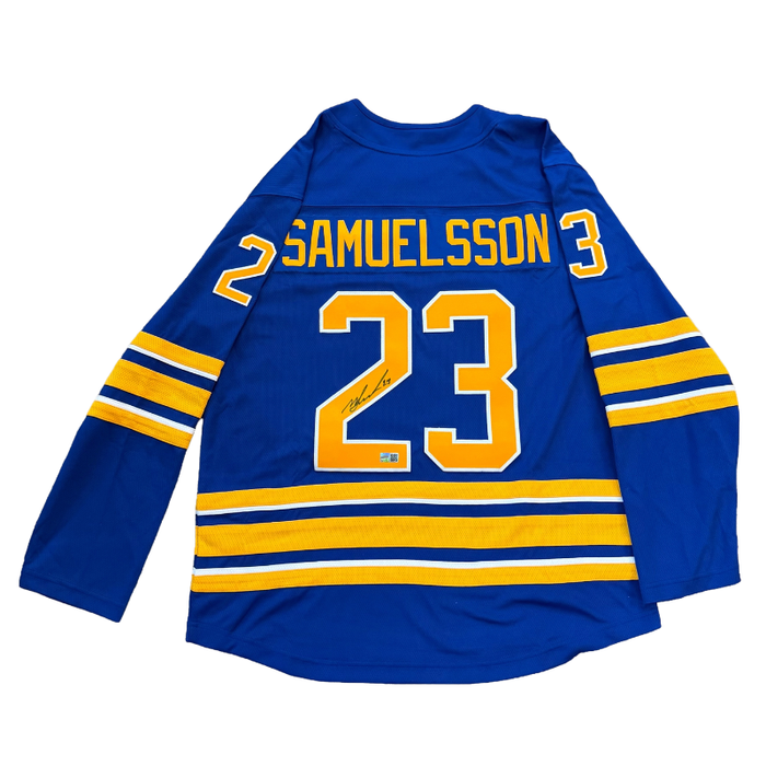 Mattias Samuelsson Signed Buffalo Sabres Authentic Blue Jersey