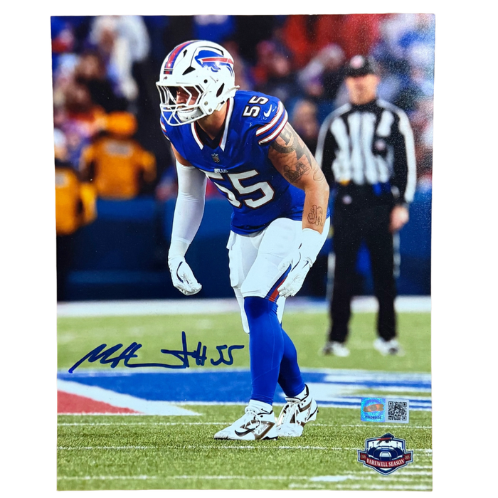 DOORBUSTER: Michael Hoecht Signed In Stance Wearing Blue Photo