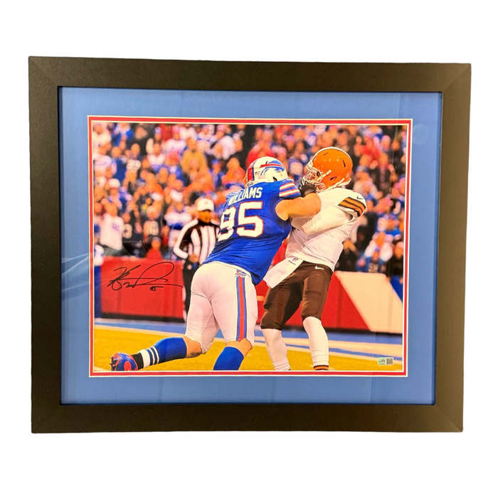 Kyle Williams Signed Sacking Manziel 16x20 Photo Professionally Framed