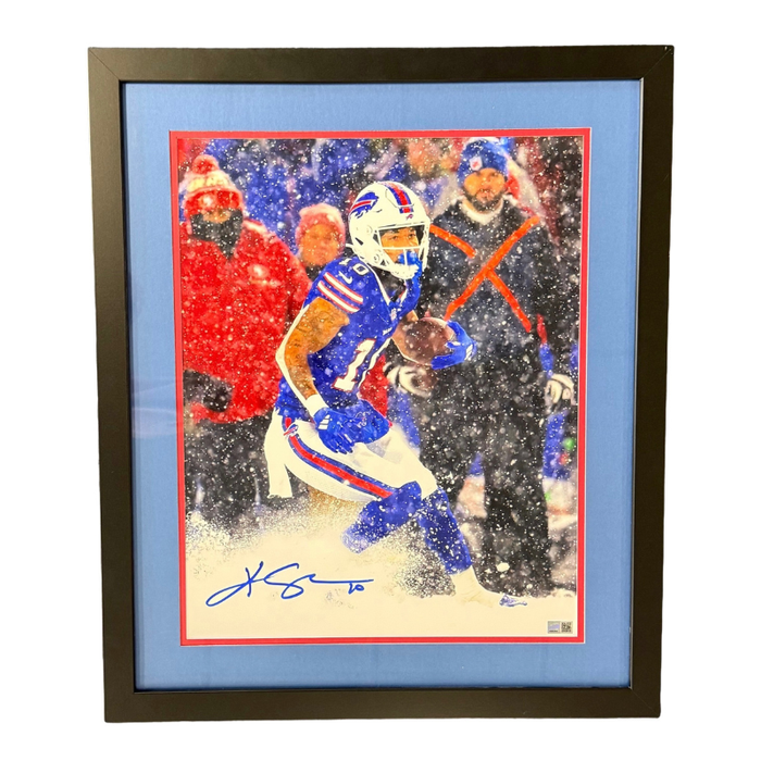 Khalil Shakir Snow Catch Looking Up Sideline 16x20 Photo Professionally Framed