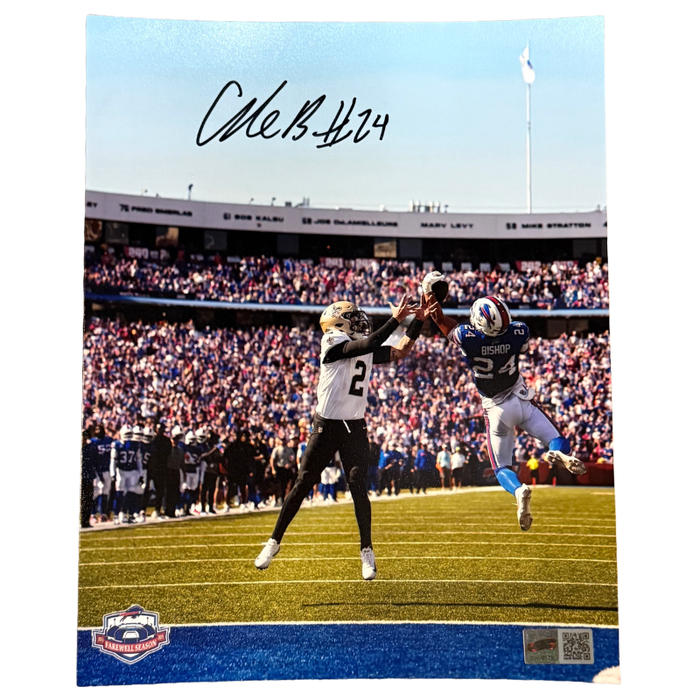 Cole Bishop Signed Interception vs Saints 8x10 Photo