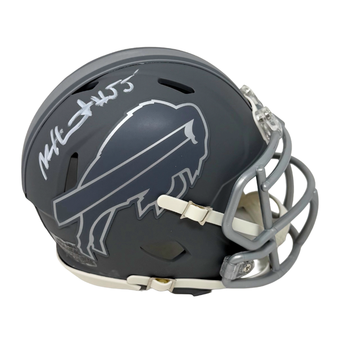 DOORBUSTER: Michael Hoecht Signed Buffalo Bills Slate Speed Mini Helmet