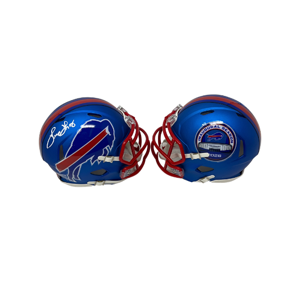 Thurman Thomas Signed TSE Exclusive Riddell Inaugural Buffalo Bills Blue Speed Mini Helmet
