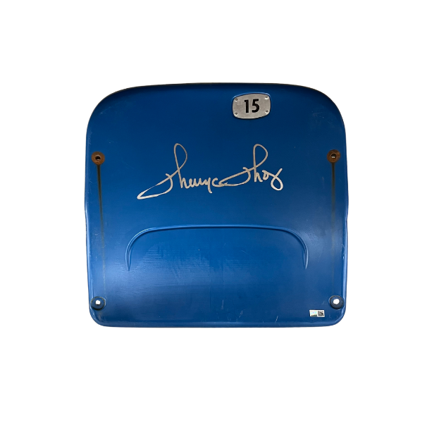 Thurman Thomas Autographed Authentic Highmark Stadium Blue Seatback