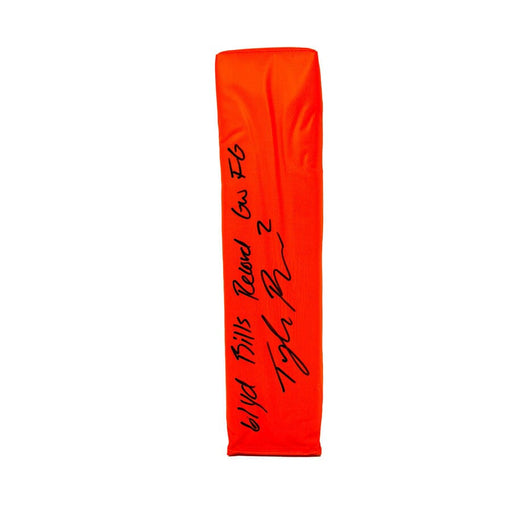 Tyler Bass Signed Replica End Zone Pylon with 61 Yd Bills Record GW FG Signed Pylons TSE Buffalo 