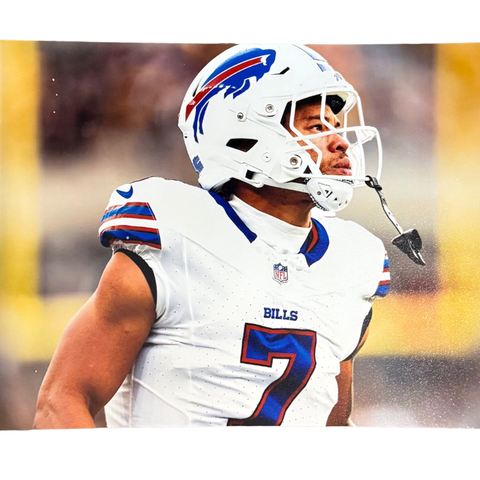 Taron Johnson Unsigned Close Up in White 8x10 Photo