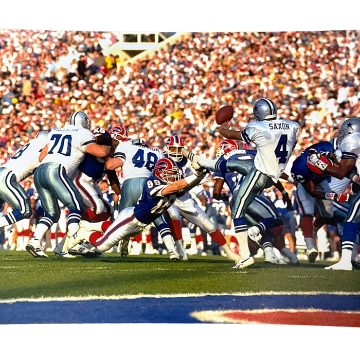 Steve Tasker Unsigned Blocking Punt 8x10 Photo