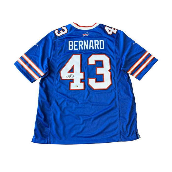 Terrel Bernard Signed Buffalo Bills Blue Nike Authentic Stitched Jersey Signed Jerseys TSE Buffalo 