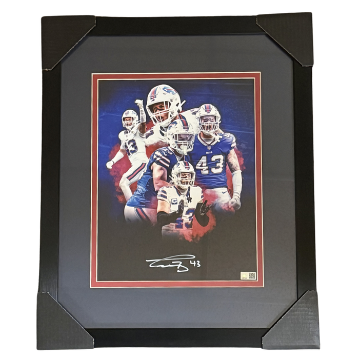 Terrel Bernard Buffalo Bills Player Collage Signed 11x14 Photo Professionally Framed