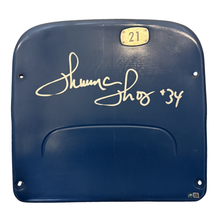 Thurman Thomas Autographed Authentic Highmark Stadium Blue Seatback