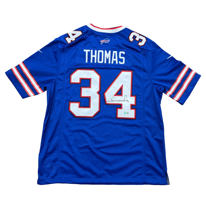 Thurman Thomas Signed Buffalo Bills Nike Authentic Blue Stitched Jersey