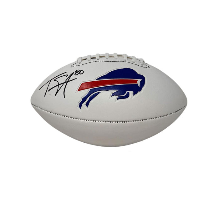 Tyrell Shavers Signed Buffalo Bills White Logo Football