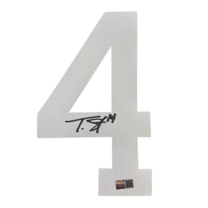 Tyrell Shavers Signed White Authentic Jersey Number #4