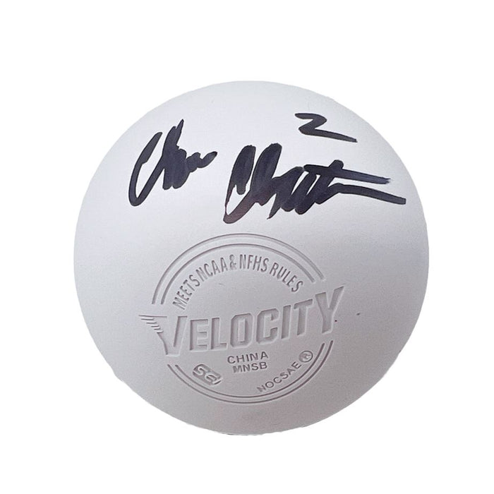 Chris Cloutier Signed White Lacrosse Ball Signed Lacrosse Balls TSE Buffalo 