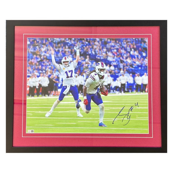 James Cook Signed Allen Behind with Arms up 16x20 Photo Professionally Framed