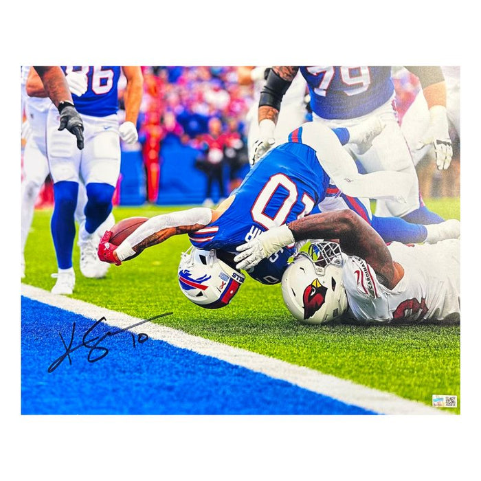 Khalil Shakir Signed Reaching Across Goal Line Photo