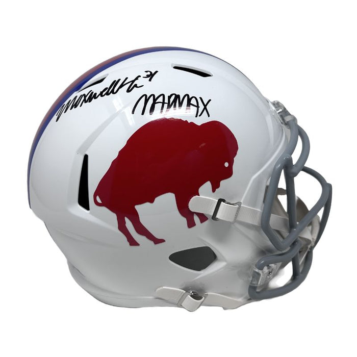 Maxwell Hairston Signed Buffalo Bills Full Size Standing Buffalo Speed Replica Helmet with "MAD MAX"