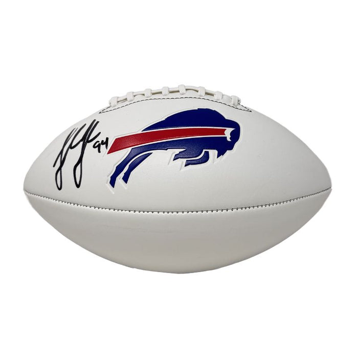 Landon Jackson Signed Buffalo Bills White Logo Football