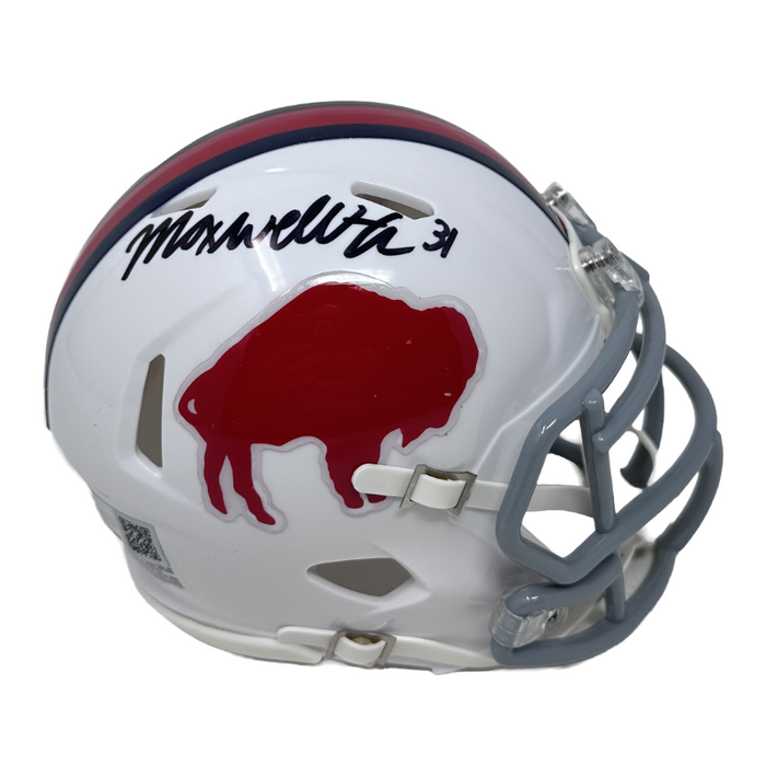 Maxwell Hairston Signed Buffalo Bills Standing Buffalo Speed Mini Helmet