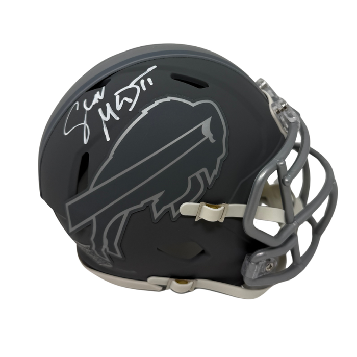 Sean McDermott Signed Buffalo Bills Slate Speed Mini Helmet