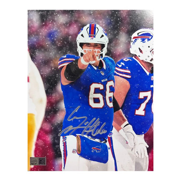 Connor McGovern Signed Pointing in Snow 8x10 Photo