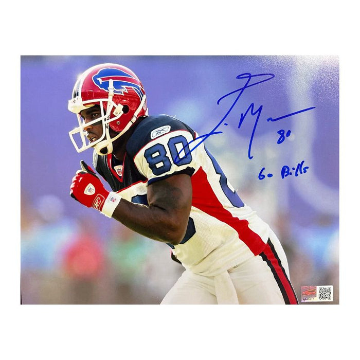Eric Moulds Signed Close-up Running 8x10 Photo with Go Bills