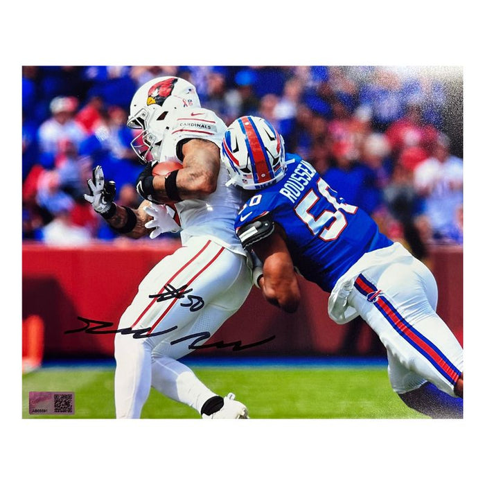 Greg Rousseau Signed Tackling James Connor Photo