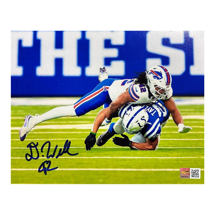 Dorian Williams Signed Tackling Jonathan Taylor 8x10 Photo