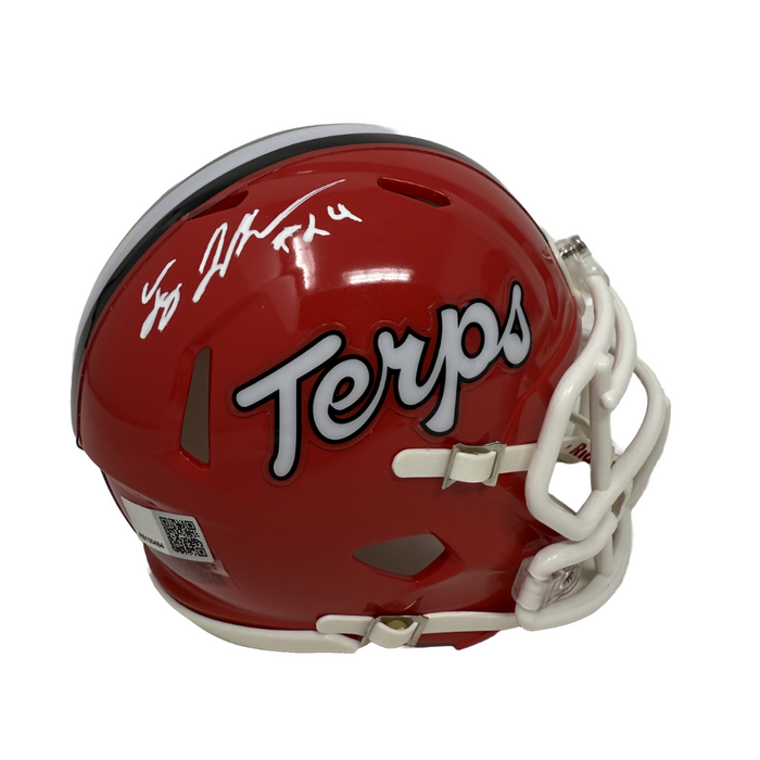 DOORBUSTER: Ty Johnson Signed Maryland Terps Speed Mini Helmet