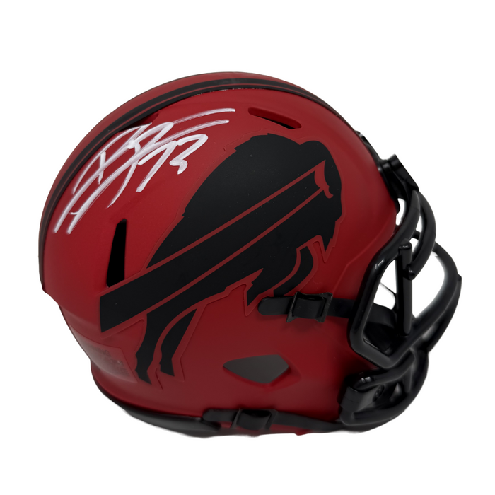 Dion Dawkins Signed Buffalo Bills RAVE Speed Mini Helmet