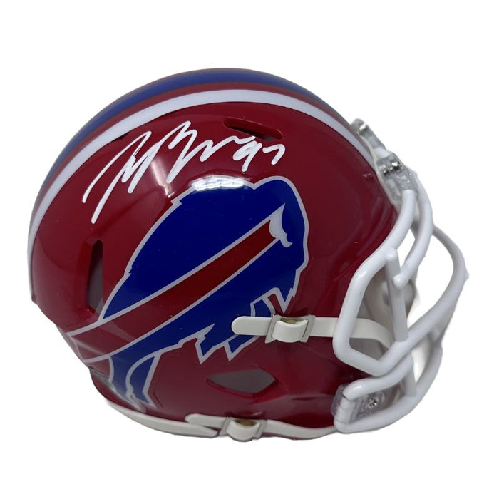 Joey Bosa Signed Buffalo Bills Red Throwback Speed Mini Helmet