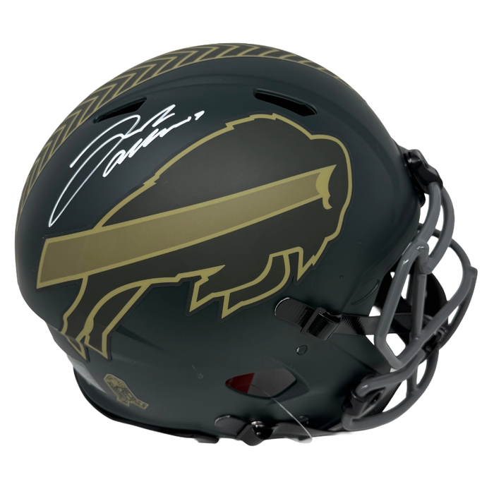 Josh Allen Signed Buffalo Bills Full Size 2025 Salute to Service Speed Authentic Helmet