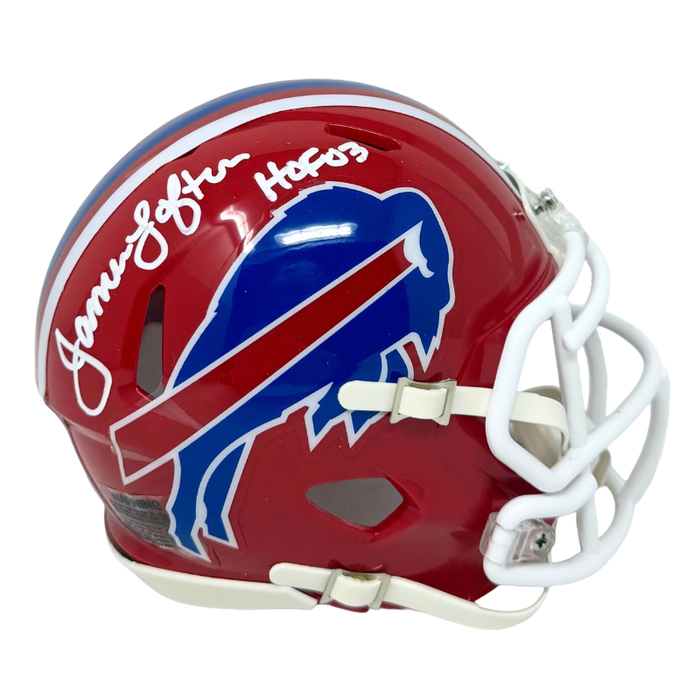 James Lofton Signed Buffalo Bills Red Throwback Speed Mini Helmet with HOF '03