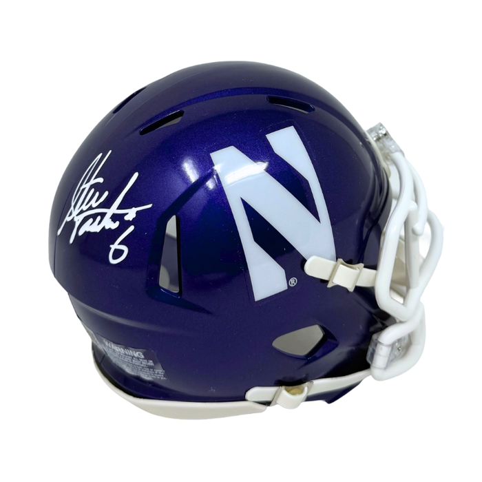 Steve Tasker Signed Northwestern Speed Mini Helmet