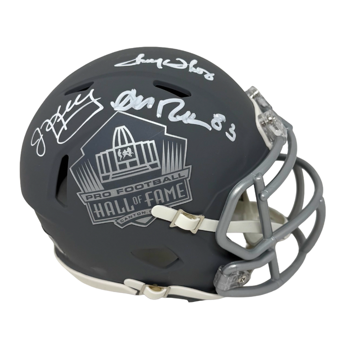 Triplet Signed Hall of Fame Slate Speed Mini Helmet