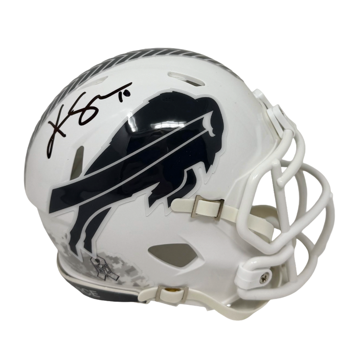 Khalil Shakir Signed Buffalo Bills 2024 Salute to Service Speed Mini Helmet
