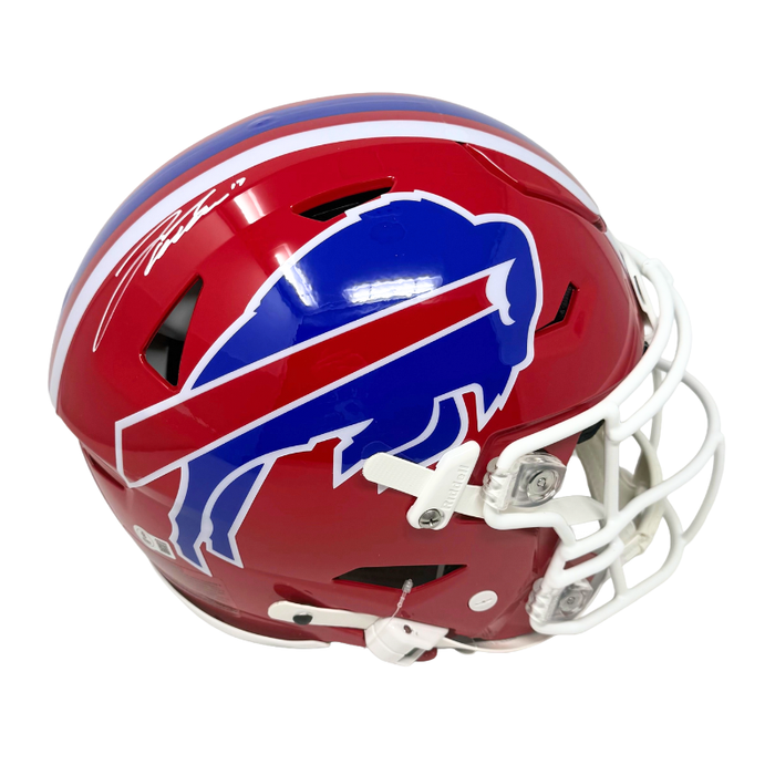 Josh Allen Signed Buffalo Bills Full Size Red Throwback Authentic Speed Flex Helmet