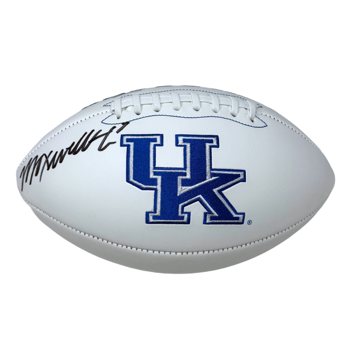 Maxwell Hairston Signed University of Kentucky White Logo Football