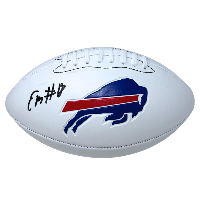 DOORBUSTER: Elijah Moore Signed Buffalo Bills White Logo Football