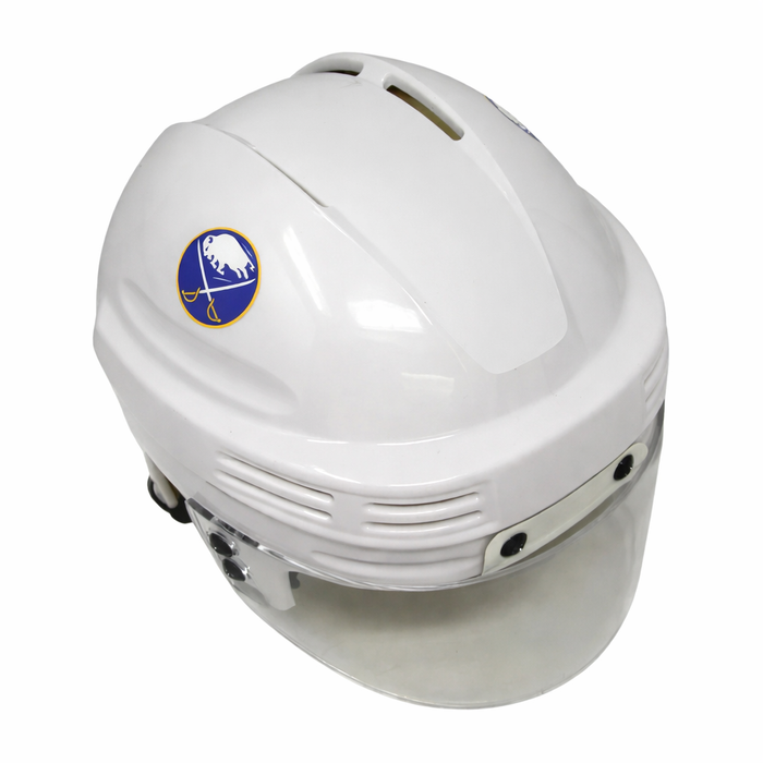 PRE-SALE: Gilbert Perreault Signed Buffalo Sabres White Hockey Mini Helmet