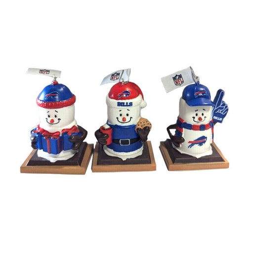 Buffalo Bills 3-Pack Smores Snowmen Ornament General Merchandise TSE Buffalo 