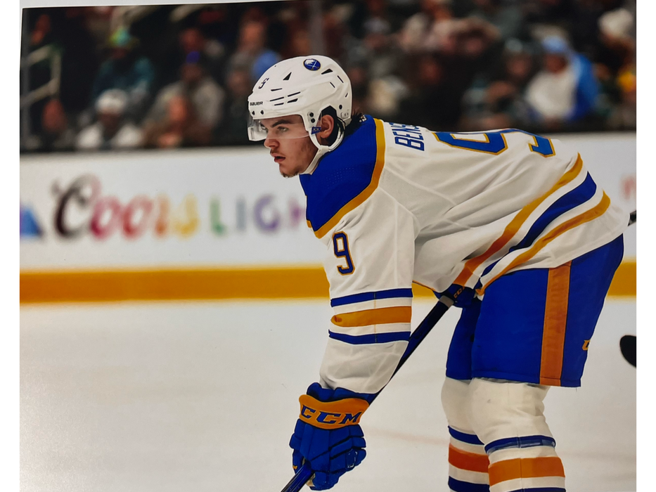 Zach Benson Unsigned Ready in White Photo