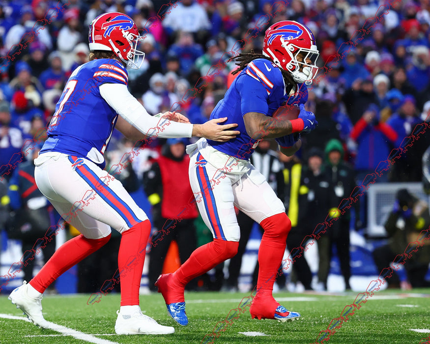 PRE-SALE: Josh Allen Signed Handoff to Cook Photo